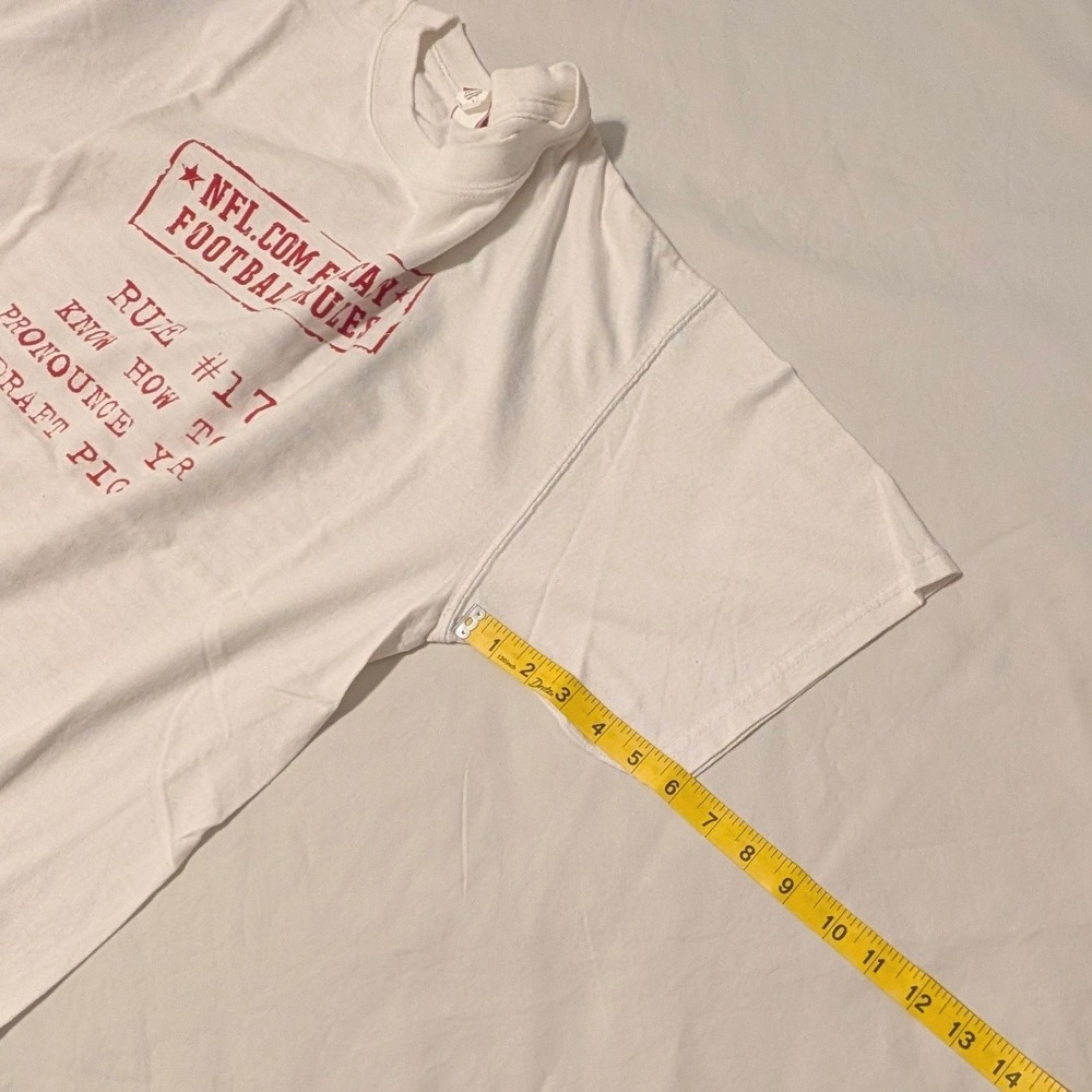 NFL Fantasy Football Rules Graphic T-Shirt Mens Large White VF Imagewear L952 - Picture 8 of 11